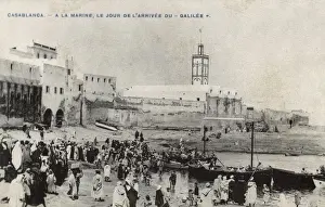 Galilee Prints: Arrival of French cruiser Galilee, Casablanca, Morocco