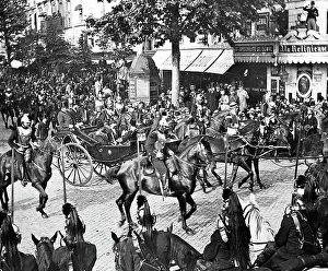 Kiosk Prints: Arrival of Shah of Persia, 1889, Exposition Universelle