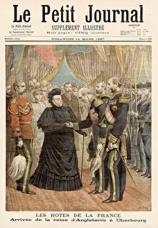 Cherbourg Prints: She arrives at Cherbourg, at the start of a spring visit to the south of France Date: 1897