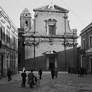 Brindisi Prints: Arriving for church service in Brindisi, Italy