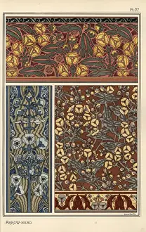 Grasset Prints: Arrowhead, Sagittaria sagittifolia, as a design