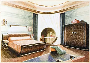 Bed Room Gallery: Art deco bedroom