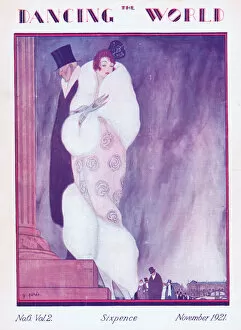 Images Dated 28th April 2016: Art deco cover of The Dancing World Magazine, November 1921