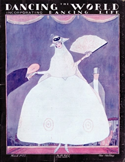 Images Dated 2nd May 2016: Art deco cover of The Dancing World Magazine, March 1922