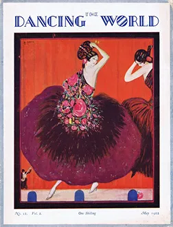 Images Dated 3rd May 2016: Art deco cover of The Dancing World Magazine, May 1922