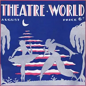 Bovey Prints: Art deco cover for Theatre World, August 1927