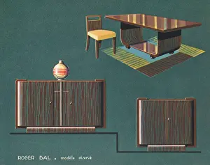 Sideboard Prints: Art Deco Dining Suite