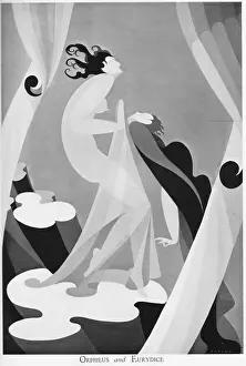 Legend Prints: Art Deco drawing by John Vassos called Orpheus and Eurydice