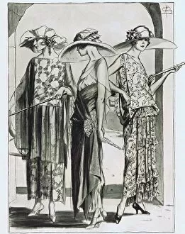 Images Dated 8th February 2012: Art deco fashion sketches, London, 1921