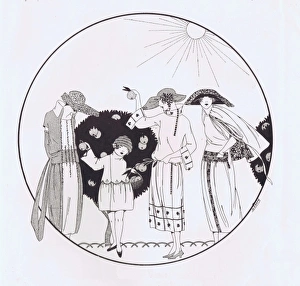 Images Dated 8th February 2012: Art deco fashion sketches by Seraph, 1921