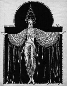 Art Deco Collection: Art deco illustration for showgirl entitled Pearls, 1920s
