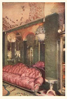 Parfum Prints: Art Deco interior of the Richard Hudnut shop, rue de la Paix, Pa