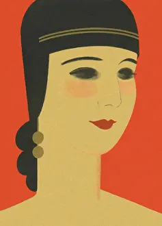 Womans Prints: Art Deco lady