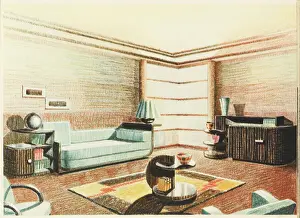 Lounge Prints: Art Deco living room