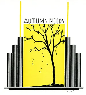 Backgrounds Prints: Art Deco shop window design, Autumn Needs