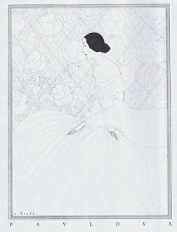 Images Dated 4th May 2016: Art deco sketch by G. Peres of the celebrated balled dancer