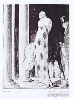 Guiseppe Prints: Art deco sketch by G. Peres entitled Entry - A Dancers Prog