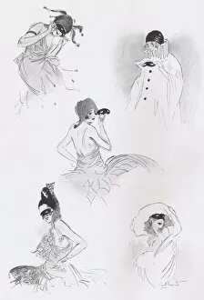 Art deco sketch Gestures, 1921