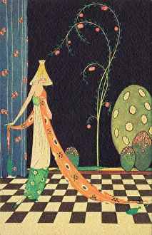 Art deco sketch by S. S. Longley, 1920s