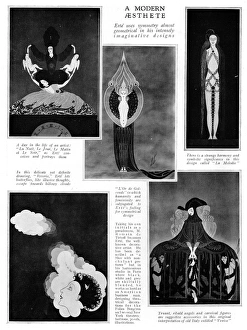 Images Dated 3rd March 2016: Art deco sketches by Erte, 1926
