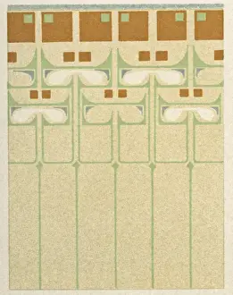 Repeated Prints: Art nouveau design with geometrical shapes