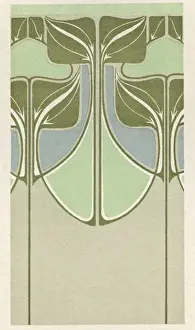 Art nouveau design with leaves