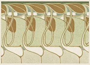 Art nouveau design with leaves