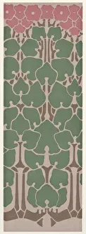 Repeated Prints: Art nouveau design with leaves and flowers