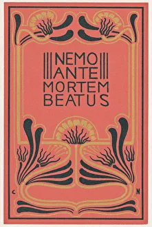 Blessed Prints: Art Nouveau design, Nemo Ante Mortem Beatus