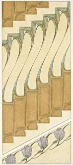 Art nouveau design with staircase effect