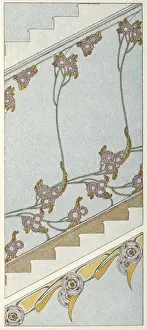 Art nouveau design with staircase effect