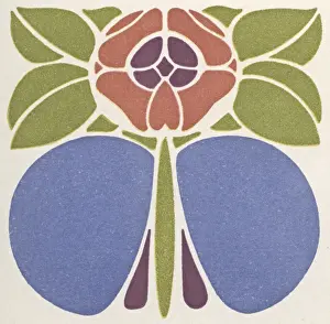 Visual Prints: Art nouveau leaf and flower design
