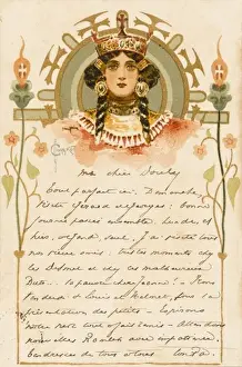 Plaited Prints: Art Nouveau postcard - Salomko