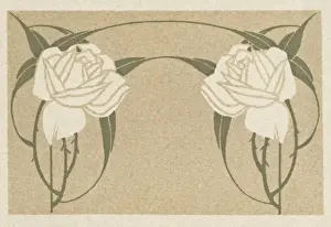 Nouveau Prints: Art nouveau rose design