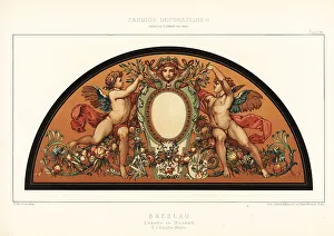 Ernst Wasmuth Prints: Art nouveau screen in Wroclaw Museum, Poland