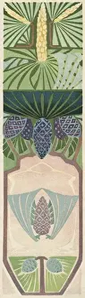 Cone Prints: Art nouveau tree design