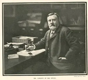 Arthur Lasenby Liberty in his study