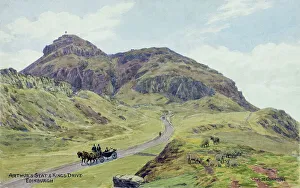 Arthur's Seat and King's Drive, Edinburgh, Scotland