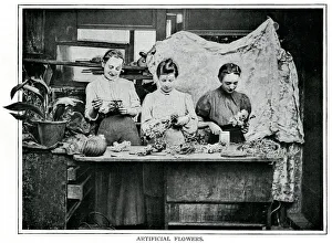 Images Dated 15th November 2019: Artificial flowers 1900s