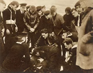 Mouth Gallery: Artificial Respiration being Applied by British Sailors