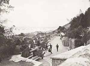Artillery battery and soldiers, Gibraltar