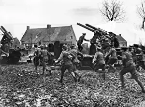 Muddy Prints: Artillery and gunners in action, Western Front, WW1