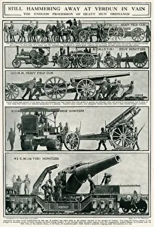 Verdun Prints: Artillery being sent to German front at Verdun 1916