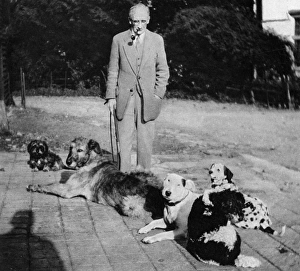 Images Dated 5th November 2015: Artist Cecil Aldin and the Firm - his pet dogs