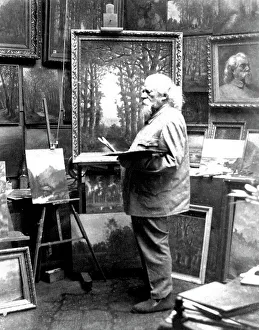 Artist Painter in studio