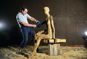 Images Dated 4th September 2019: Artist and sculptor Jonathan Mulvaney