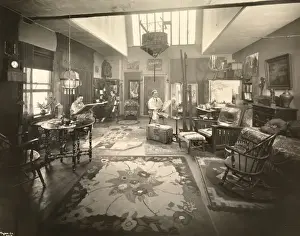 Waddell Prints: Artist in his studio
