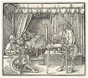 Artist Using Device