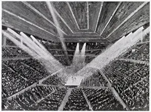 Arena Prints: Artist's impression of a big boxing match at Earl's Court exhibition and sports centre