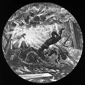 Seam Prints: Artists impression of a colliery explosion
